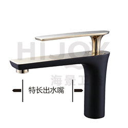 Double handle three-hole basin mixer