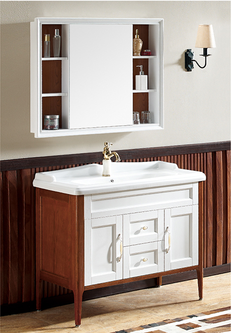 Floor type bathroom cabinet