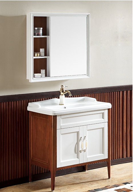 Floor type bathroom cabinet