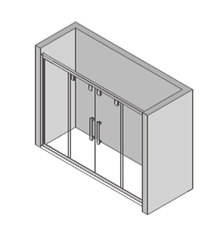 Square stainless steel shower room