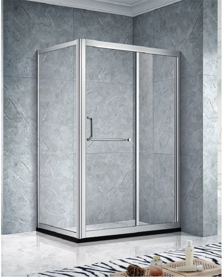 Fan-shaped aluminum-magnesium alloy shower room